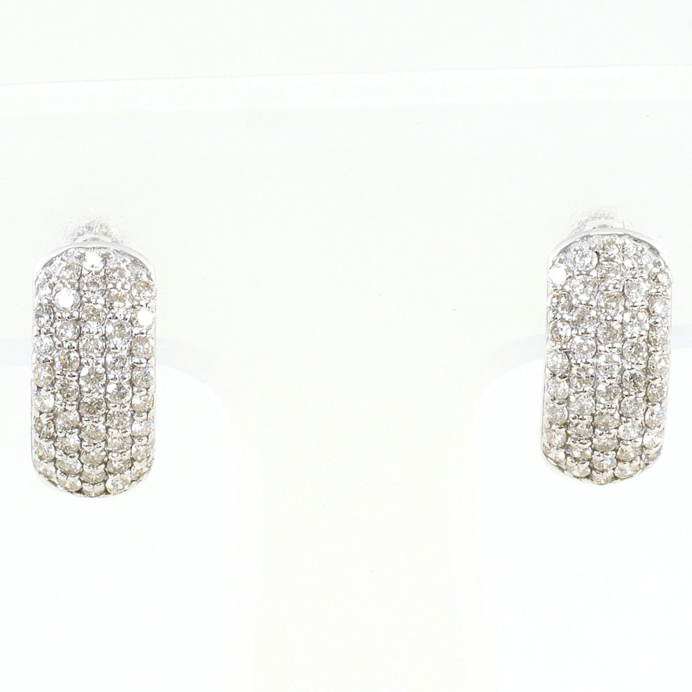 VINTAGE 18k Silver Diamond Earrings